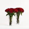 OTTOMAN BOHEMIA VASE SET WITH ROSES