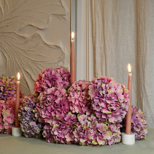 hydrangea table setup