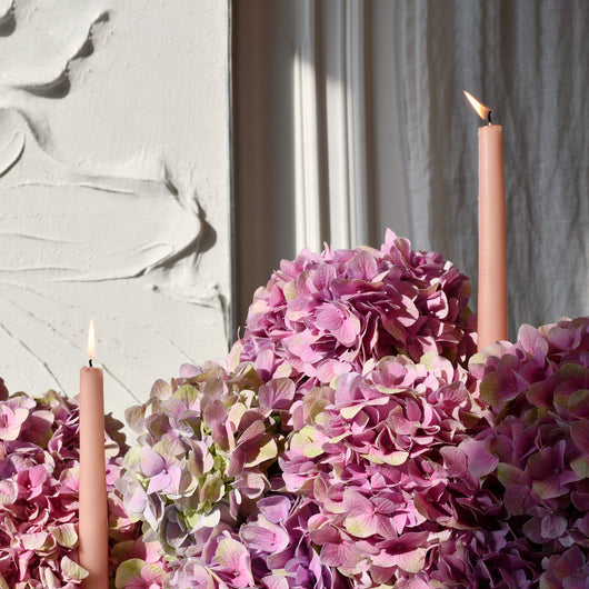 hydrangea table setup