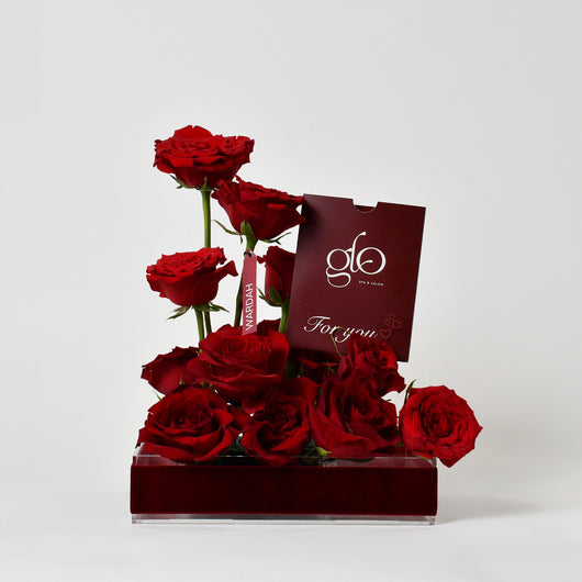 RED ROSES GIFT CARD AND GLO gift card