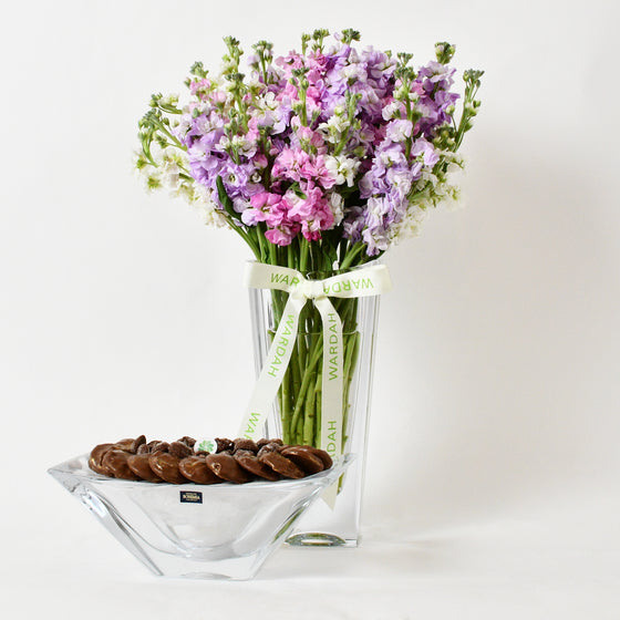 EDEN BOHEMIA VASE WITH MATTHIOLA